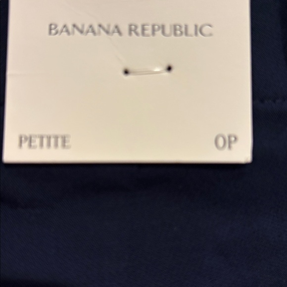NWT Banana Republic High Rise Modern Straight Refined Navy Pant Size 0 Petite. - Picture 7 of 9